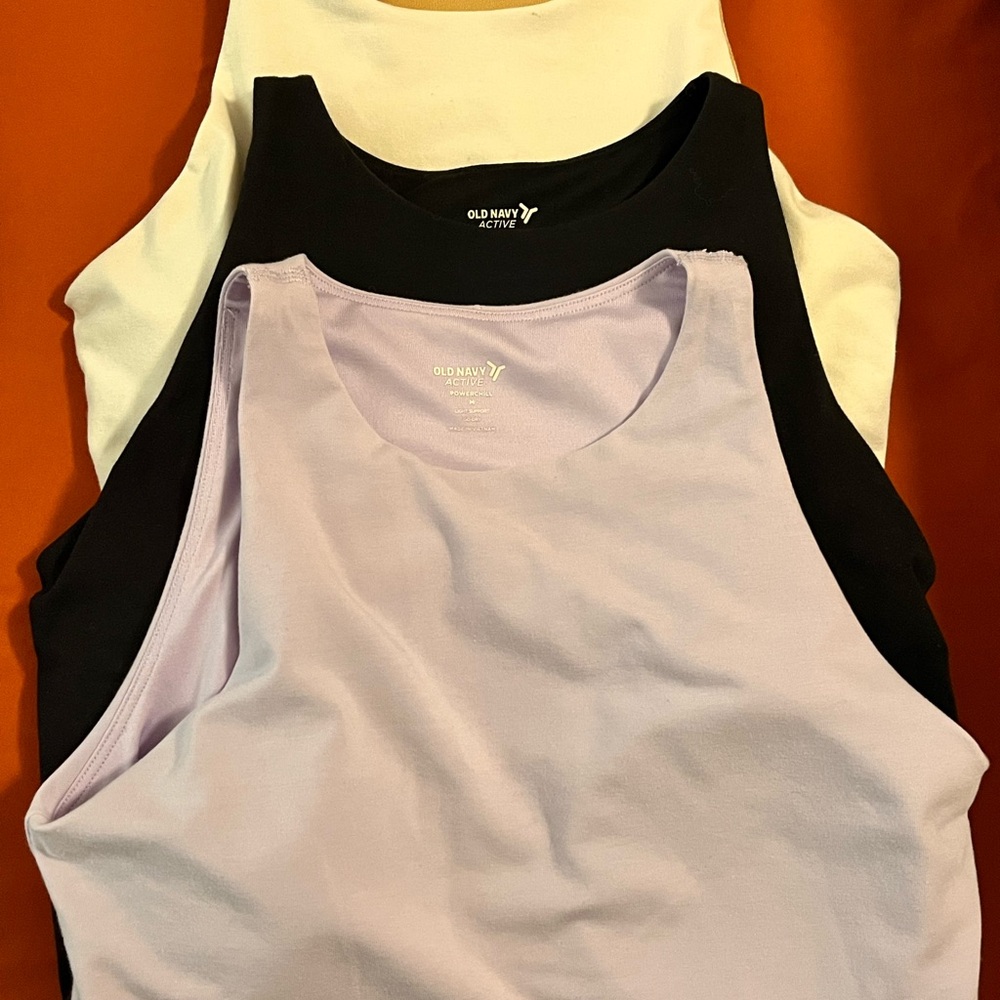 Old Navy Women's Tank Tops - Lavender, Black & White (3-Pack)